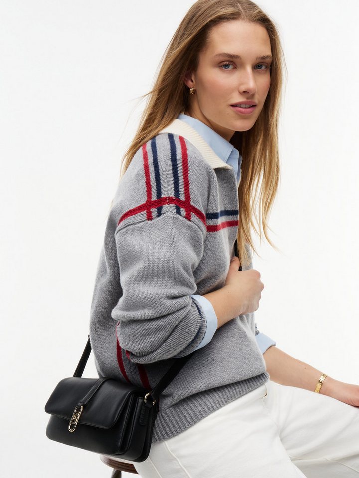 Tommy Hilfiger Mini Bag TH LIBRE MINI CROSSOVER, Damen Umhängetasche, Schultertasche mit TH-Schmuckverschluss – Bild 2 von 5