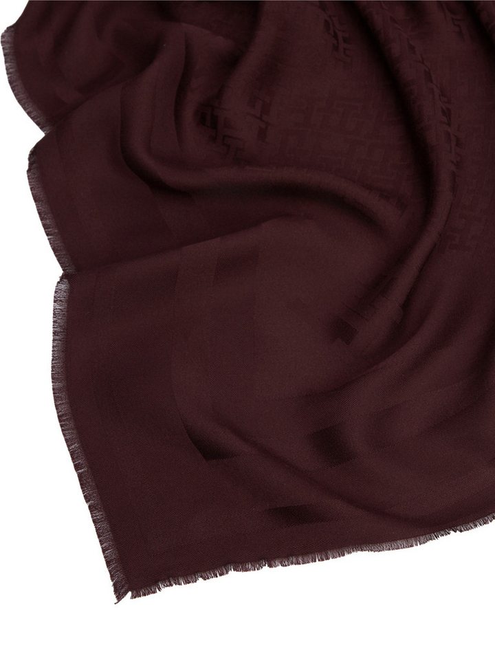 Tommy Hilfiger Modeschal TH MONOGRAM, mit Woll-Anteil – Bild 4 von 4