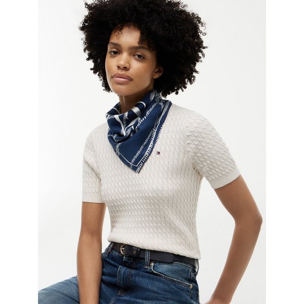 Tommy Hilfiger Modetuch TOMMY SCRIPT SILK SQUARE, aus reiner Seide