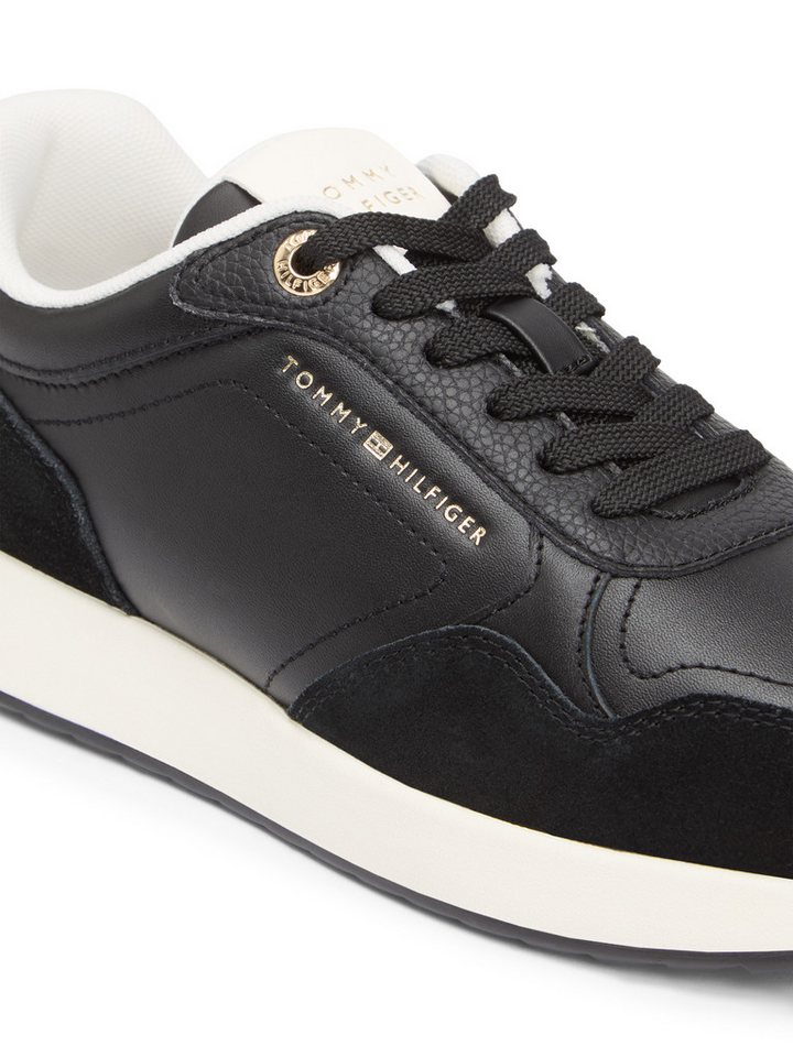 Tommy Hilfiger MONOGRAM MIX MATERIAL RUNNER Plateausneaker, Freizeitschuh, Halbschuh, Schnürer mit seitlichem Logoschriftzug – Bild 2 von 5