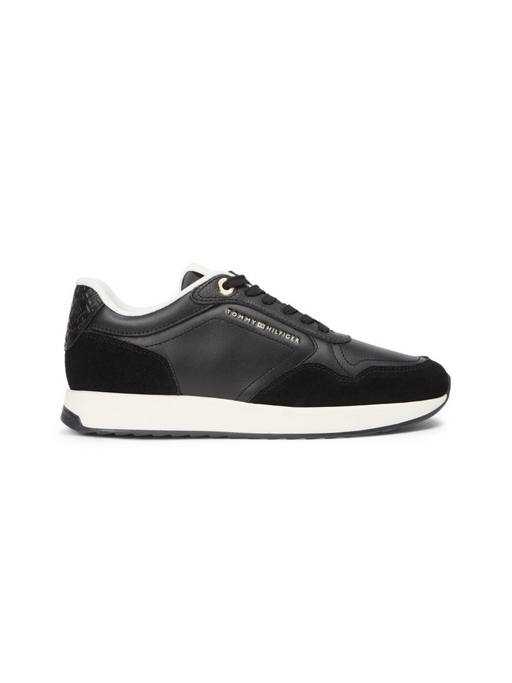 Tommy Hilfiger MONOGRAM MIX MATERIAL RUNNER Plateausneaker, Freizeitschuh, Halbschuh, Schnürer mit seitlichem Logoschriftzug – Bild 4 von 5