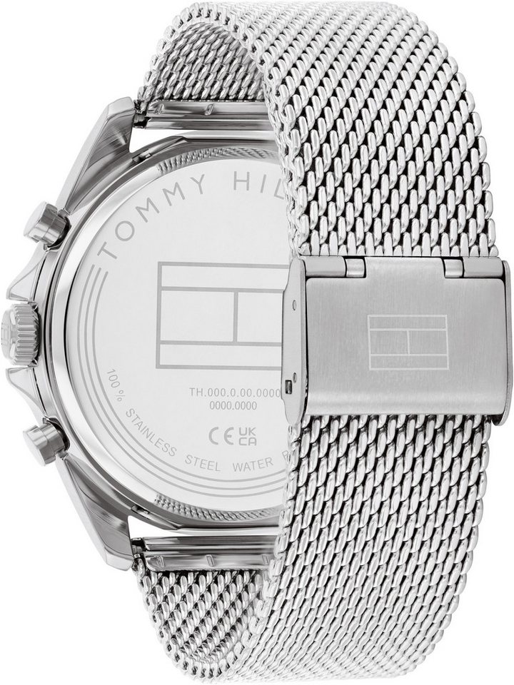 Tommy Hilfiger Multifunktionsuhr BAKER 1710647, Quarzuhr, Armbanduhr, Herrenuhr, Edelstahlarmband, analog, Tag – Bild 3 von 3