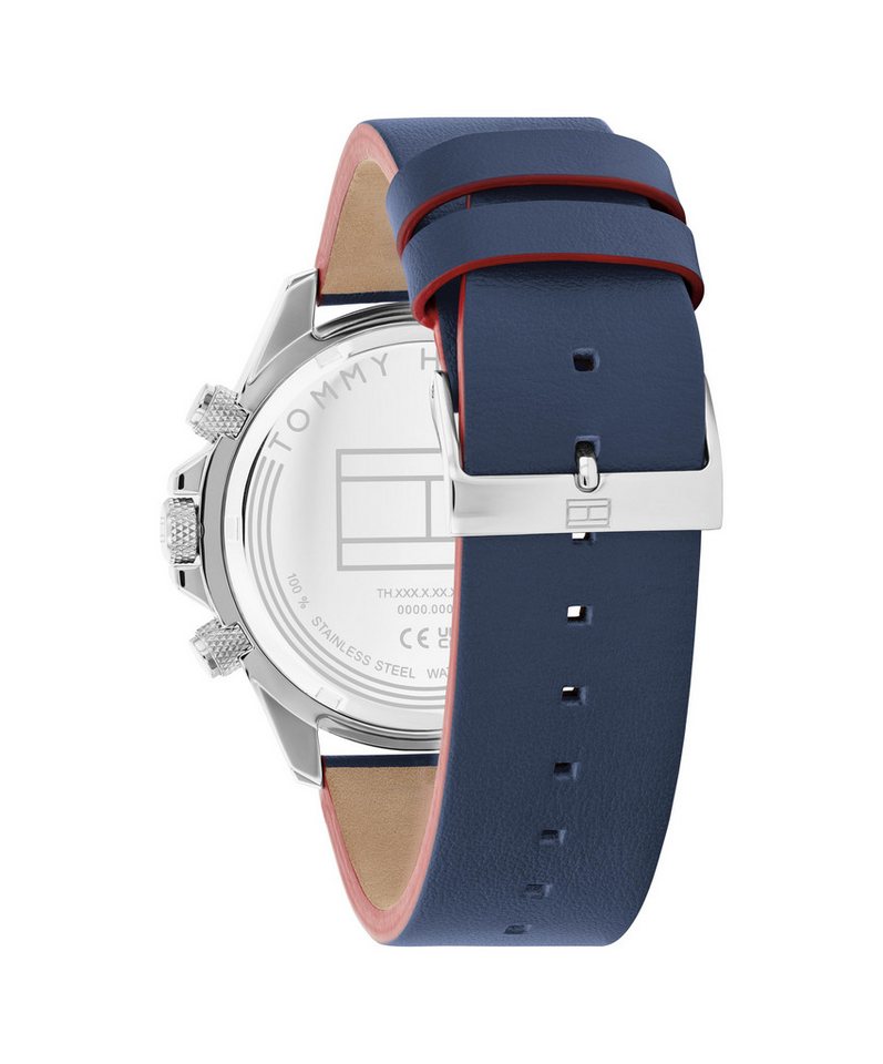 Tommy Hilfiger Multifunktionsuhr CLARK 1792209, Quarzuhr, Armbanduhr, Herrenuhr, Lederarmband, analog – Bild 3 von 3
