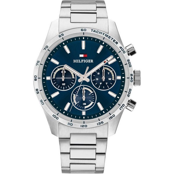 Tommy Hilfiger Multifunktionsuhr HAMPTON 1792278, Quarzuhr, Armbanduhr, Herrenuhr, Edelstahlarmband, analog