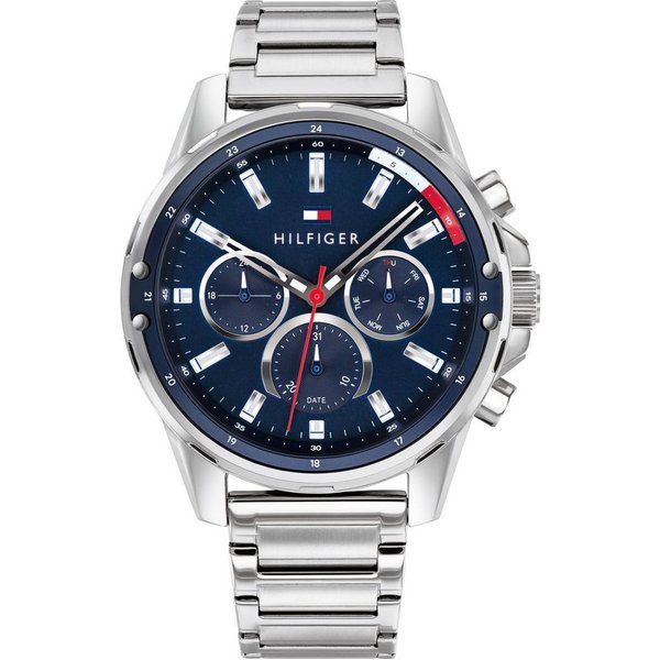Tommy Hilfiger Multifunktionsuhr MASON 1791788, Quarzuhr, Armbanduhr, Herrenuhr, Datum, Edelstahlarmband
