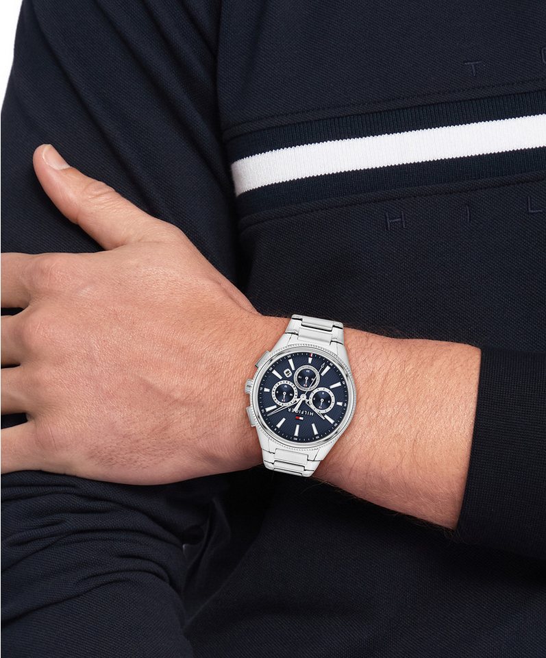 Tommy Hilfiger Multifunktionsuhr Sam 1792253, Quarzuhr, Armbanduhr, Herrenuhr, Edelstahlarmband, analog, Tag – Bild 4 von 4