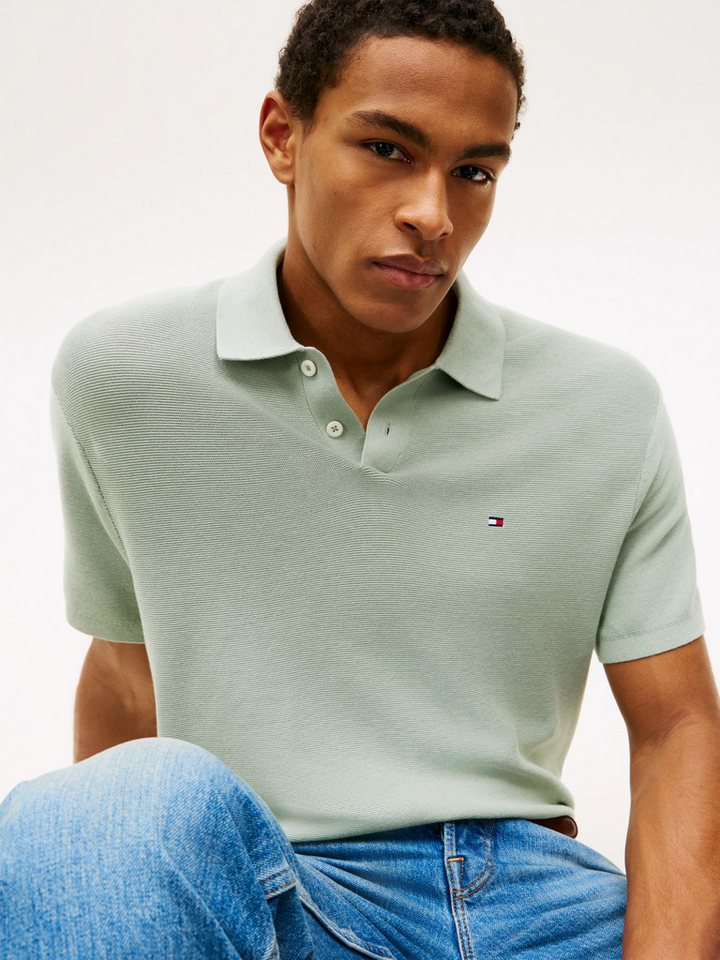 Tommy Hilfiger Polokragenpullover COOL TOUCH STRUCTURE Regular fit mit Polokragen – Bild 2 von 5