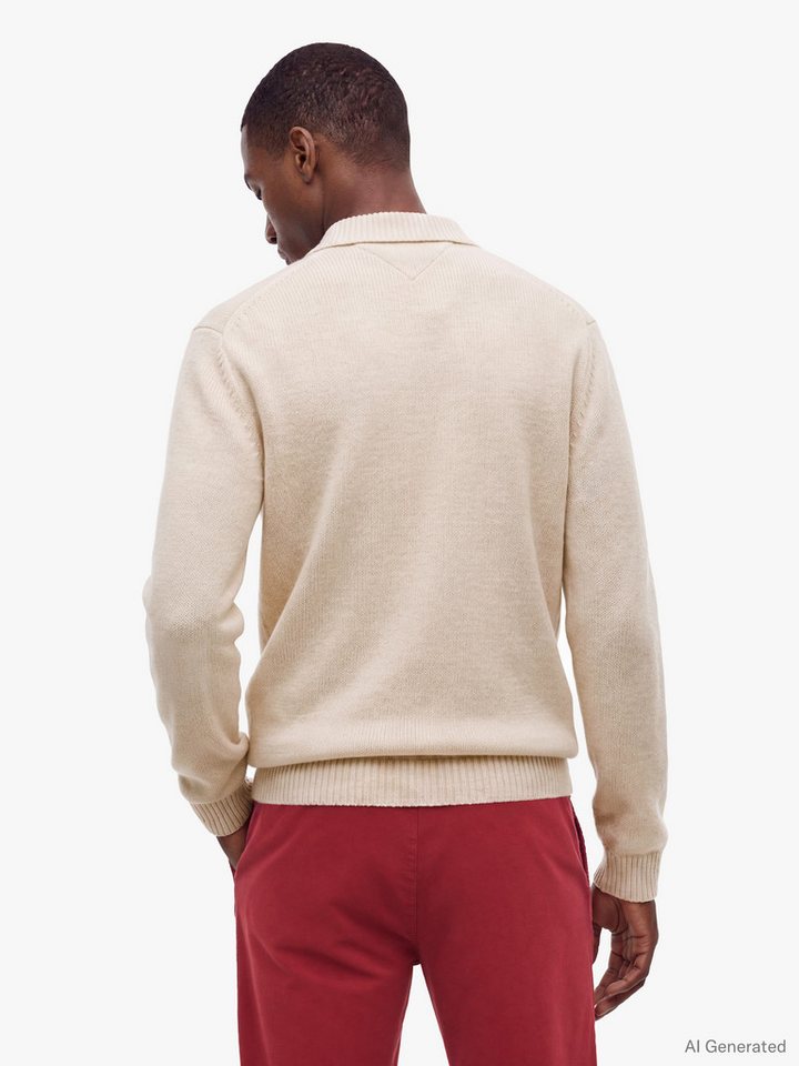 Tommy Hilfiger Polokragenpullover LAMBSWOOL LS POLO aus reiner Lammwolle – Bild 2 von 5