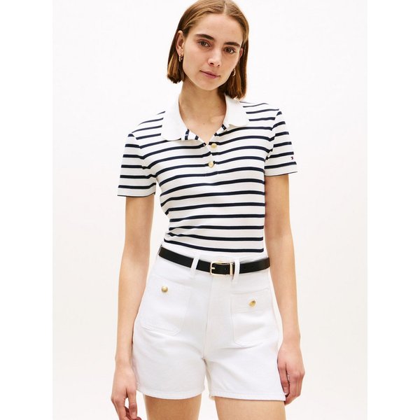 Tommy Hilfiger Poloshirt GOLD BUTTON SLIM SS POLO