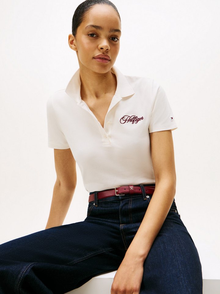 Tommy Hilfiger Poloshirt SCRIPT SLIM SS POLO – Bild 2 von 5