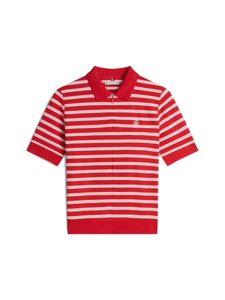Tommy Hilfiger Poloshirt TH SCRIPT LYOCELL ZIP SS POLO – Bild 4 von 5