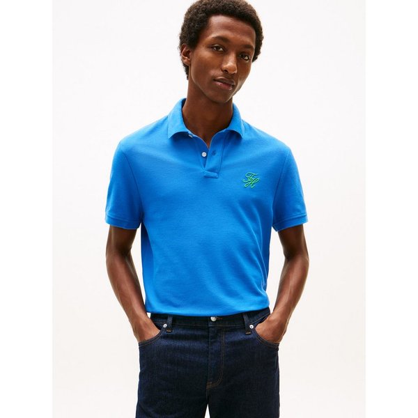 Tommy Hilfiger Poloshirt TH SCRIPT REGULAR aus Piqué mit Logo