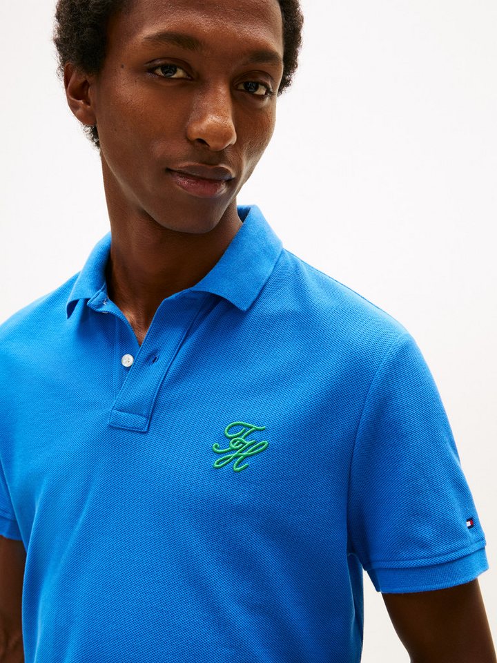Tommy Hilfiger Poloshirt TH SCRIPT REGULAR aus Piqué mit Logo – Bild 2 von 5
