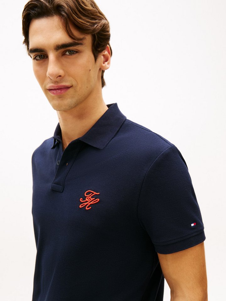 Tommy Hilfiger Poloshirt TH SCRIPT REGULAR aus Piqué mit Logo – Bild 2 von 5