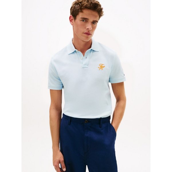 Tommy Hilfiger Poloshirt TH SCRIPT REGULAR aus Piqué mit Logo