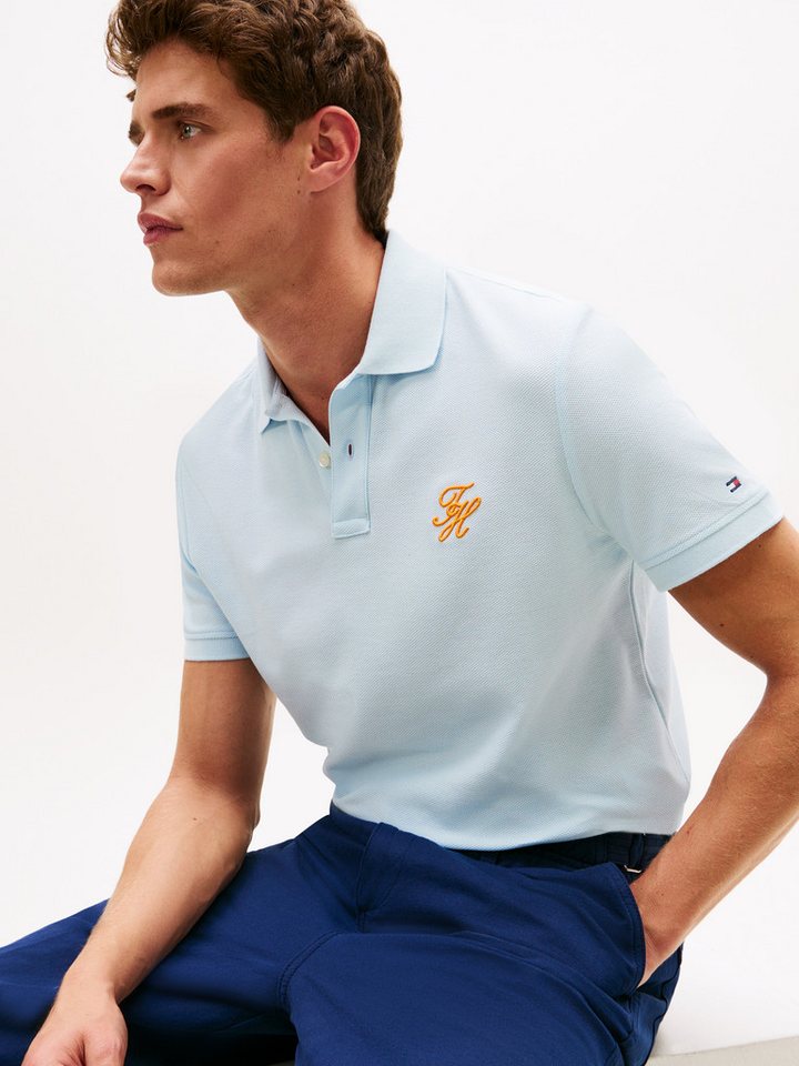 Tommy Hilfiger Poloshirt TH SCRIPT REGULAR aus Piqué mit Logo – Bild 2 von 5