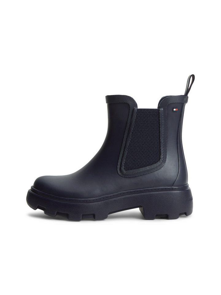 Tommy Hilfiger RUBBER FLAG CLEATED RAINBOOT Chelseaboots Stiefelette, Rainboots mit beidseitigem Stretcheinsatz – Bild 5 von 5