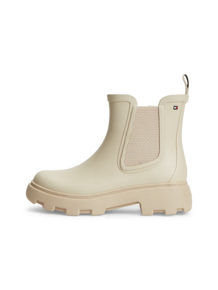 Tommy Hilfiger RUBBER FLAG CLEATED RAINBOOT Chelseaboots Stiefelette, Rainboots mit beidseitigem Stretcheinsatz – Bild 5 von 5