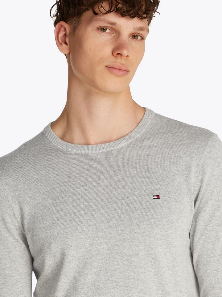Tommy Hilfiger Rundhalspullover ESSENTIAL COTTON Crewneck Regular Fit Premium Mode – Bild 3 von 5