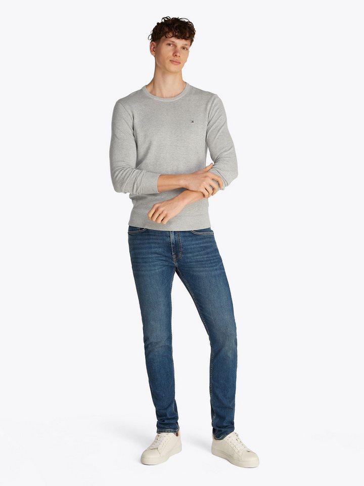 Tommy Hilfiger Rundhalspullover ESSENTIAL COTTON Crewneck Regular Fit Premium Mode – Bild 5 von 5