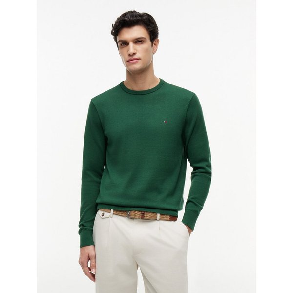 Tommy Hilfiger Rundhalspullover ESSENTIAL COTTON Crewneck Regular Fit Premium Mode