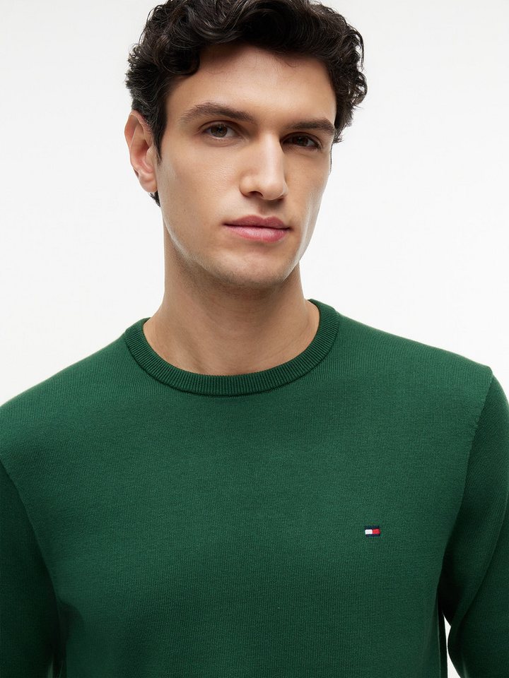 Tommy Hilfiger Rundhalspullover ESSENTIAL COTTON Crewneck Regular Fit Premium Mode – Bild 3 von 5