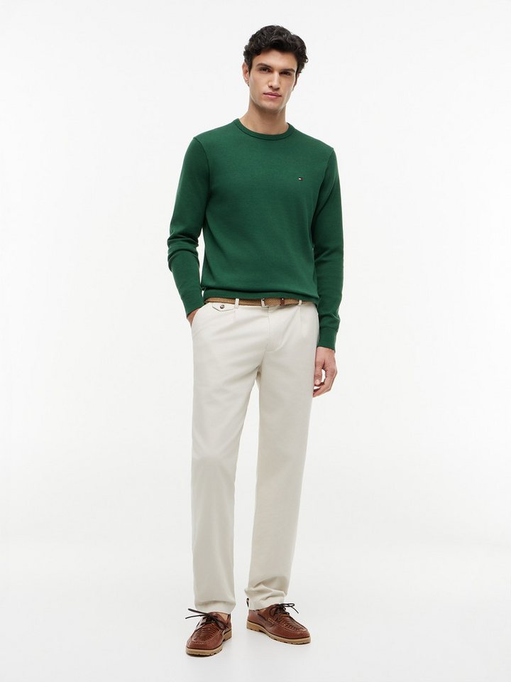 Tommy Hilfiger Rundhalspullover ESSENTIAL COTTON Crewneck Regular Fit Premium Mode – Bild 4 von 5
