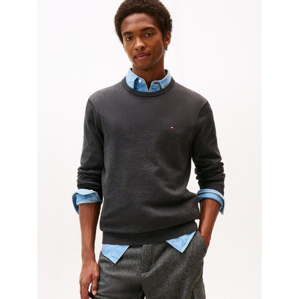 Tommy Hilfiger Rundhalspullover ESSENTIAL COTTON Crewneck Regular Fit Premium Mode