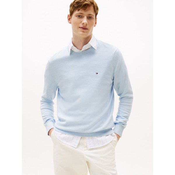 Tommy Hilfiger Rundhalspullover ESSENTIAL COTTON Crewneck Regular Fit Premium Mode