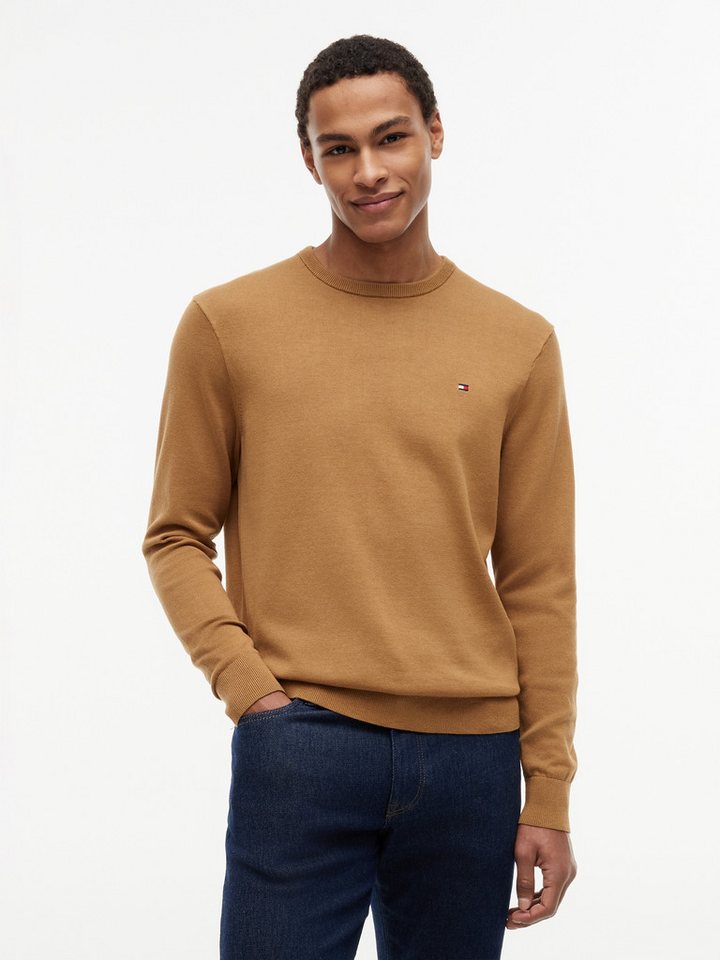 Tommy Hilfiger Rundhalspullover ESSENTIAL COTTON Crewneck Regular Fit Premium Mode – Bild 2 von 5