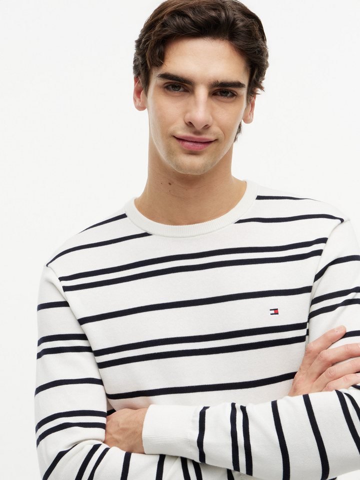 Tommy Hilfiger Rundhalspullover ESSENTIAL COTTON Crewneck Regular Fit Premium Mode – Bild 3 von 5