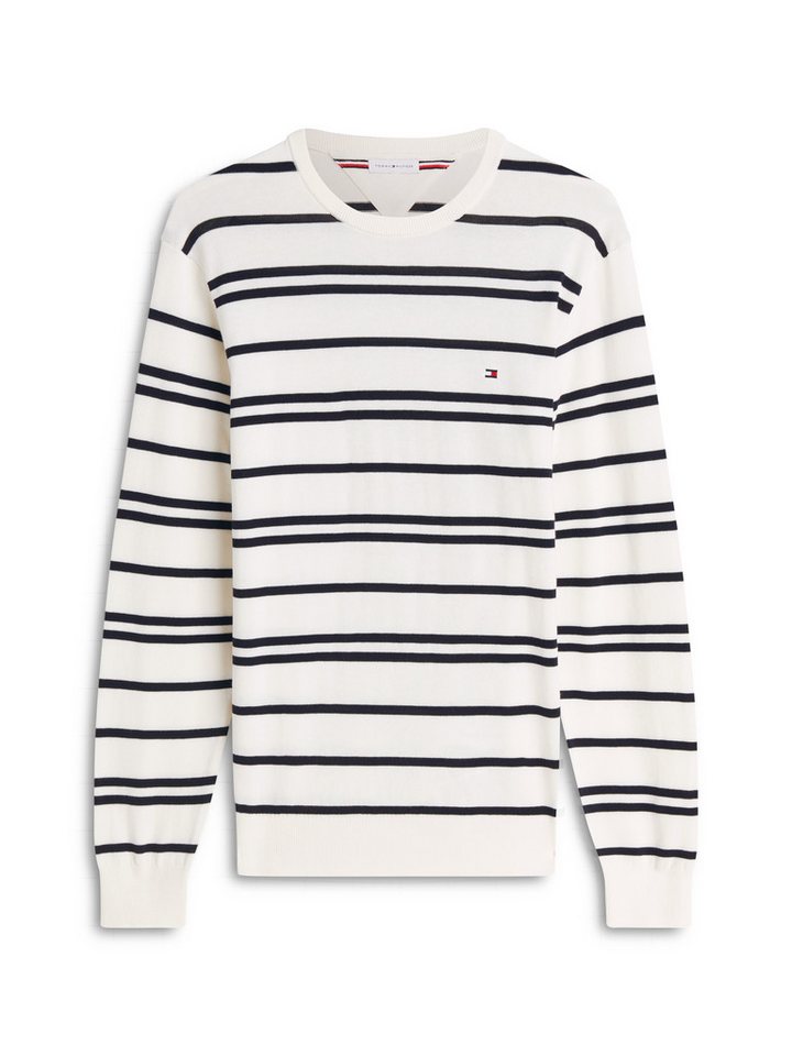 Tommy Hilfiger Rundhalspullover ESSENTIAL COTTON Crewneck Regular Fit Premium Mode – Bild 5 von 5