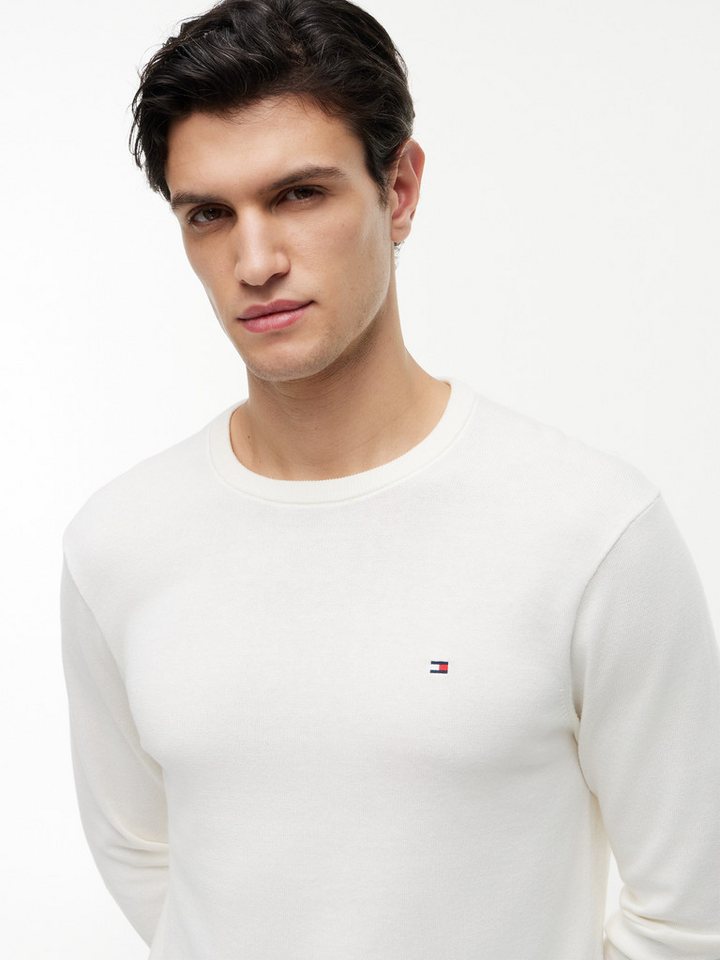 Tommy Hilfiger Rundhalspullover ESSENTIAL COTTON Crewneck Regular Fit Premium Mode – Bild 3 von 5