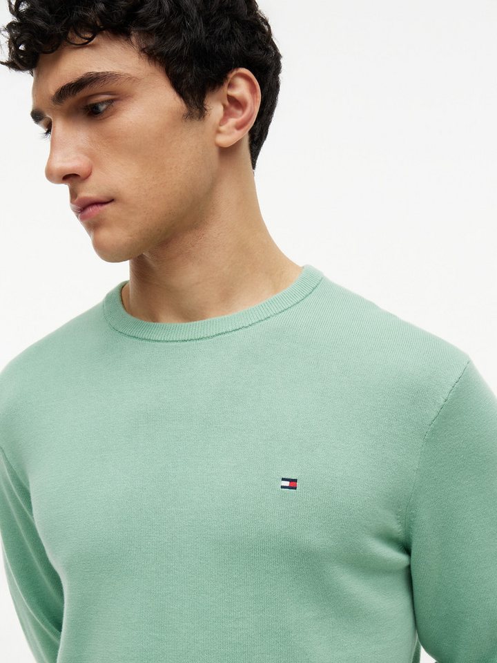 Tommy Hilfiger Rundhalspullover ESSENTIAL COTTON Crewneck Regular Fit Premium Mode – Bild 3 von 5