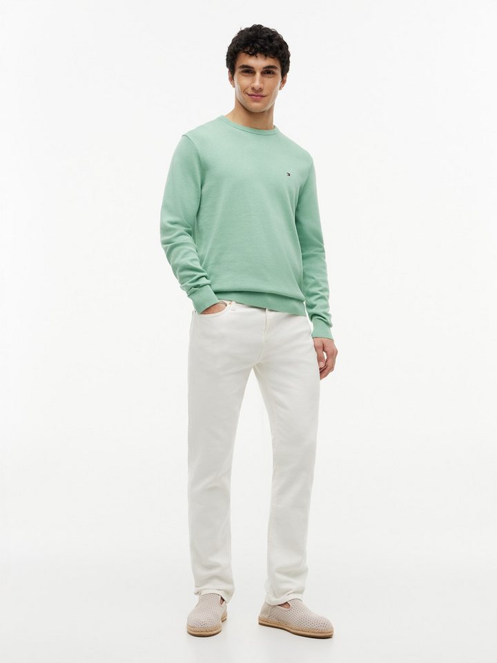 Tommy Hilfiger Rundhalspullover ESSENTIAL COTTON Crewneck Regular Fit Premium Mode – Bild 4 von 5