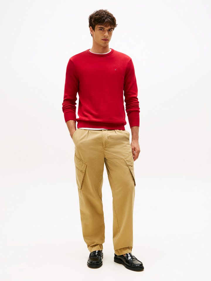 Tommy Hilfiger Rundhalspullover ESSENTIAL COTTON Crewneck Regular Fit Premium Mode – Bild 3 von 5