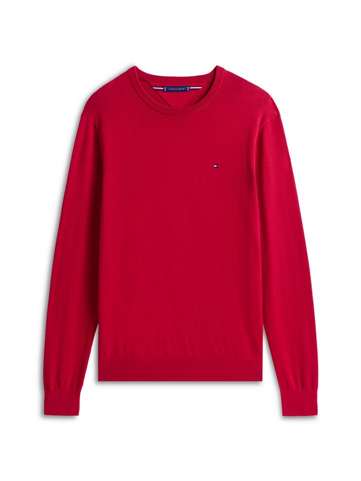 Tommy Hilfiger Rundhalspullover ESSENTIAL COTTON Crewneck Regular Fit Premium Mode – Bild 4 von 5