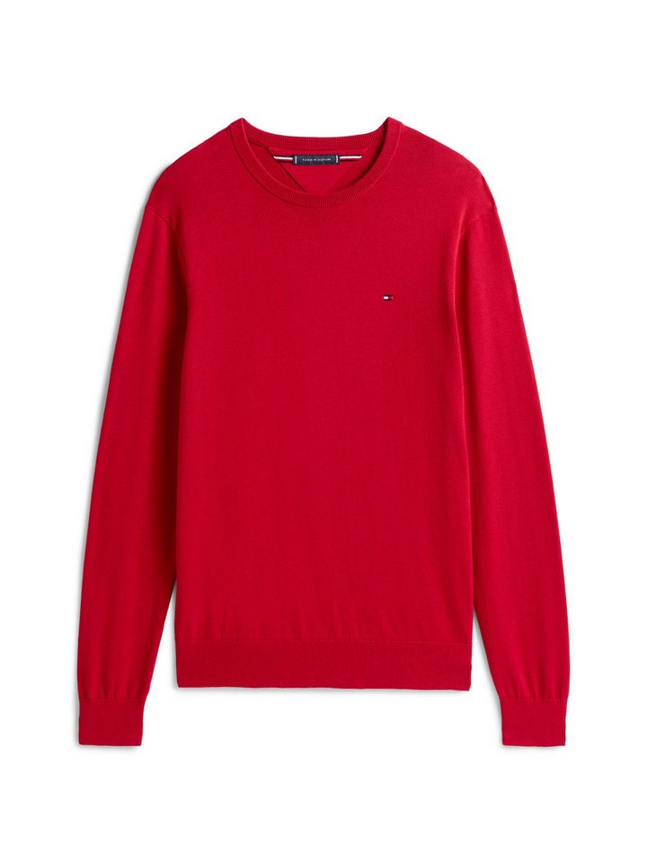 Tommy Hilfiger Rundhalspullover ESSENTIAL COTTON Crewneck Regular Fit Premium Mode – Bild 5 von 5