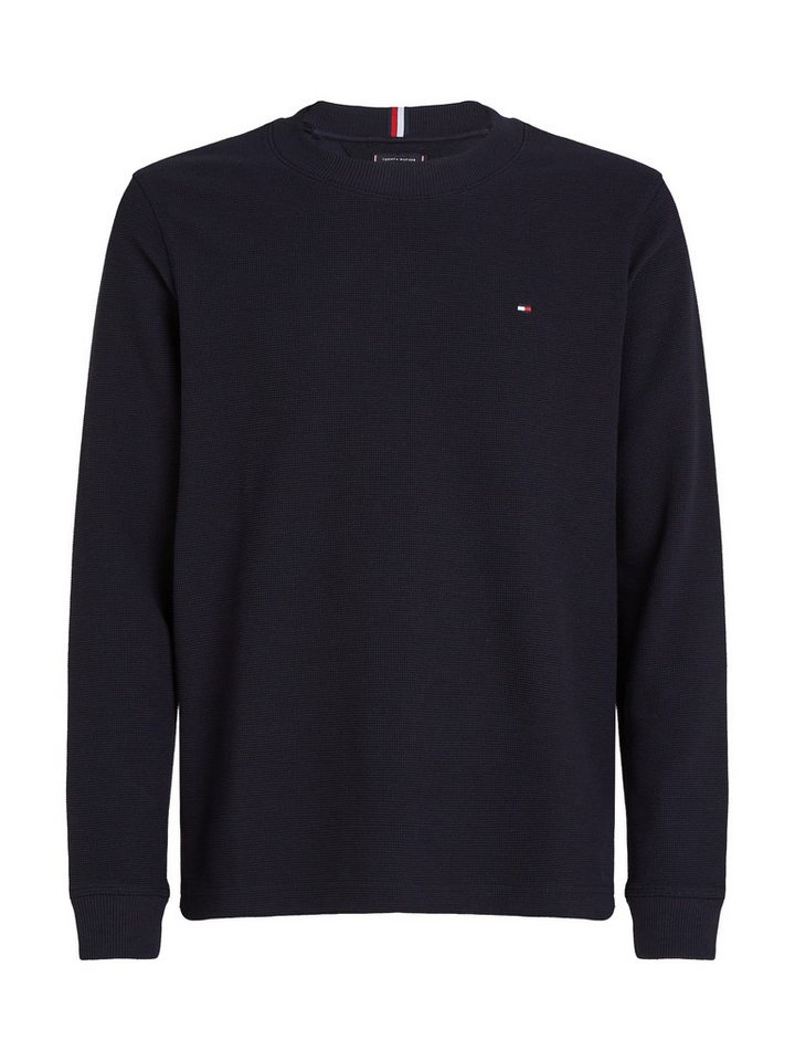 Tommy Hilfiger Rundhalspullover TEXTURED LS TEE mit Rundhalsausschnitt – Bild 4 von 5