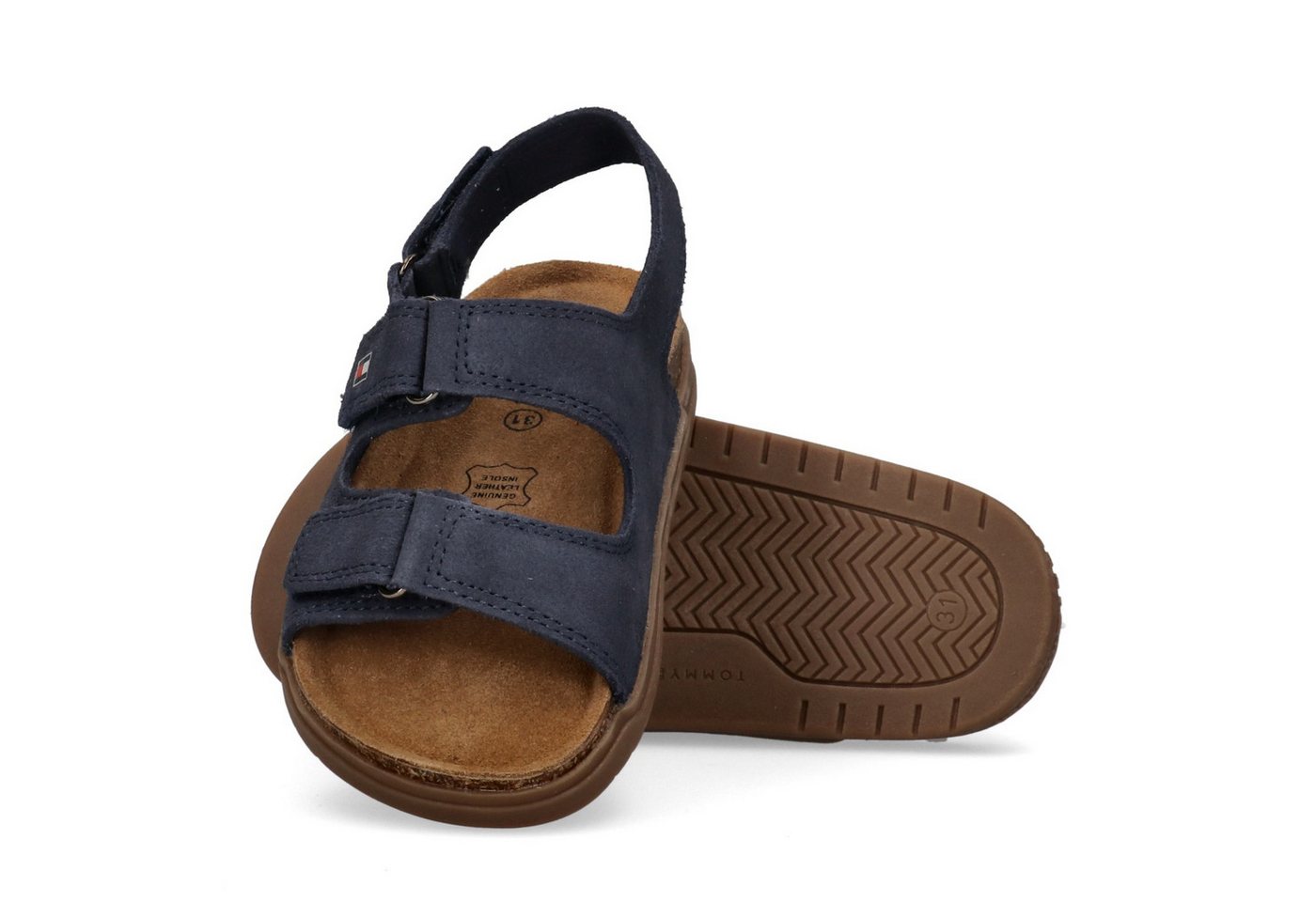 Tommy Hilfiger Sandale Barfußschuh, Sommerschuh mit drei regulierbaren Klettverschlüssen – Bild 3 von 4