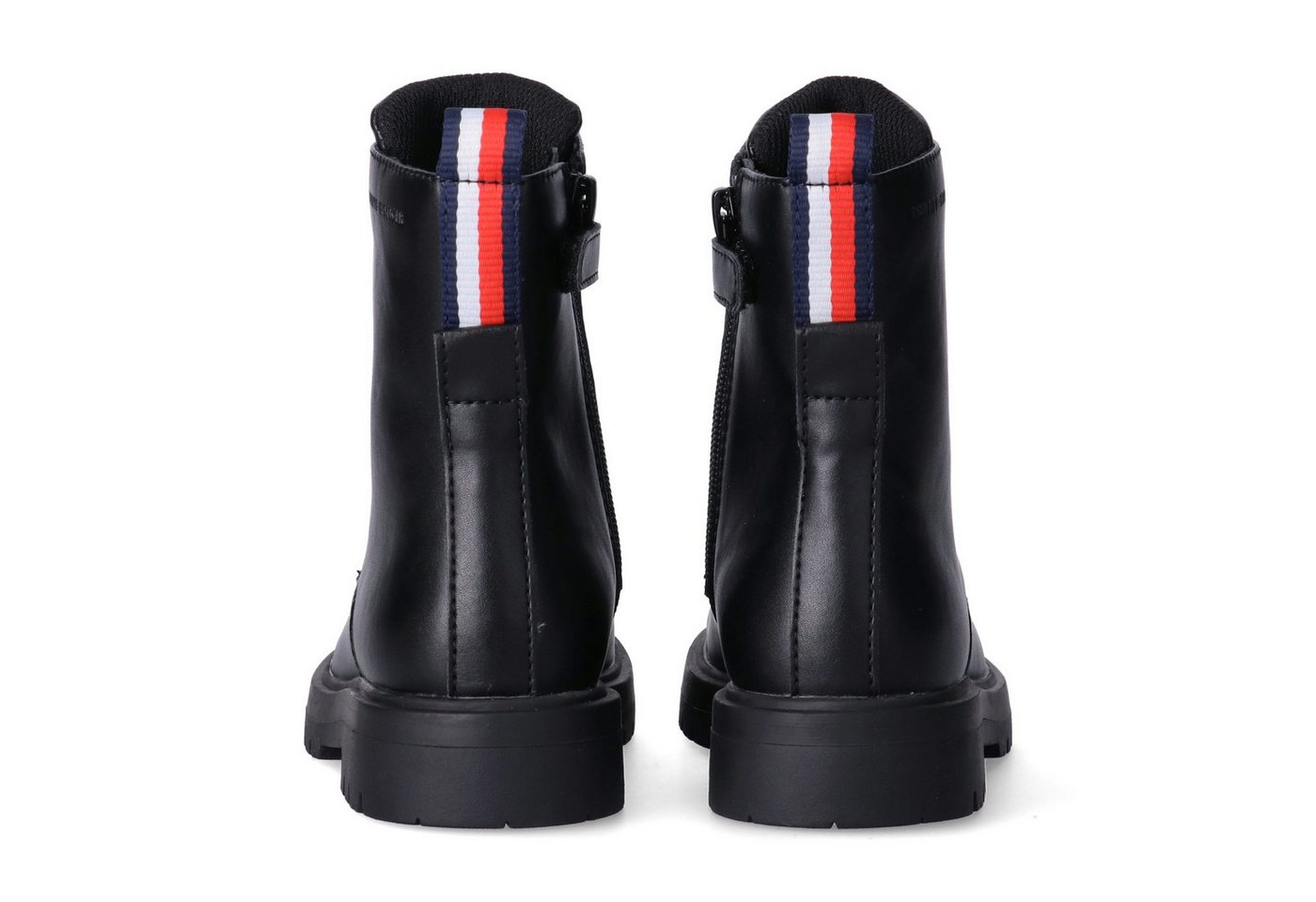 Tommy Hilfiger Schnürboots Herbstboots, Schnürstiefelette mit farbigem Textilband an der Ferse – Bild 2 von 5
