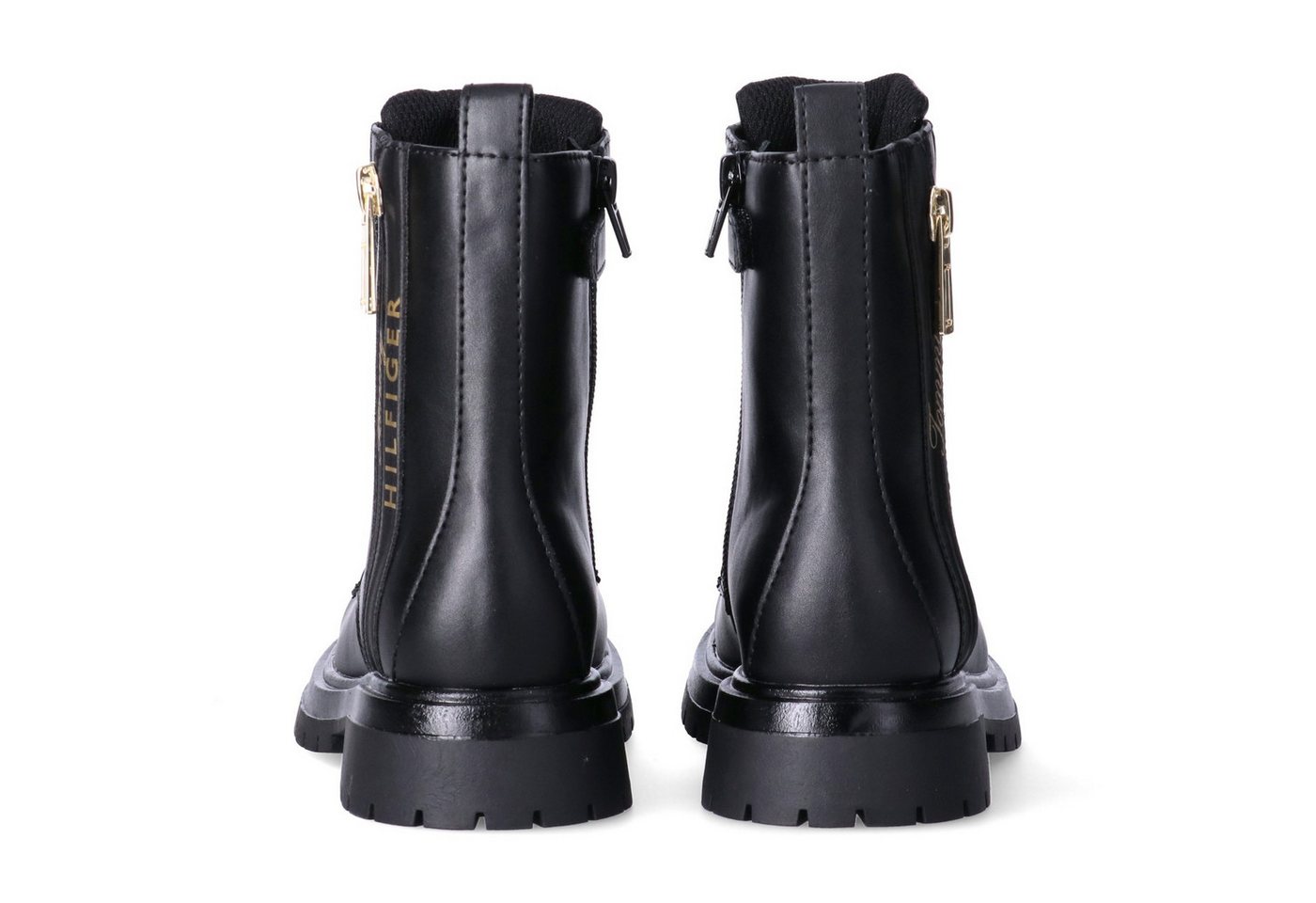 Tommy Hilfiger Schnürboots Schnürstiefelette, Logoschriftzug, weit für kräftige Kinderfüße – Bild 2 von 5