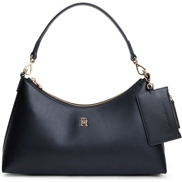 Tommy Hilfiger Schultertasche TH ICON SHOULDER BAG (Set, Mit abnehmbarem Schlüsseltäschen), Damen Handtasche, Clutch mit edlem Logoschriftzug