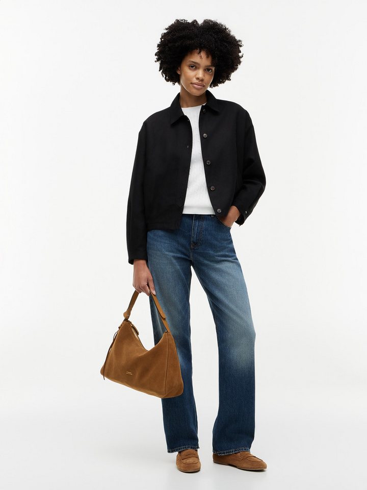 Tommy Hilfiger Schultertasche TH STATEMENT SHOULDER BAG SUEDE, Damen Umhängetasche, Handtasche mit Logoschriftzug – Bild 2 von 5