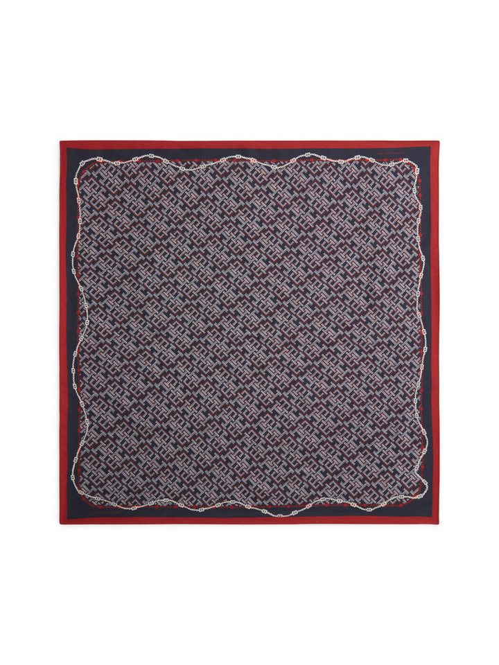 Tommy Hilfiger Seidenschal TMONOGRAM SILK SQUARE, Regular fit mit Monogramprint – Bild 2 von 4