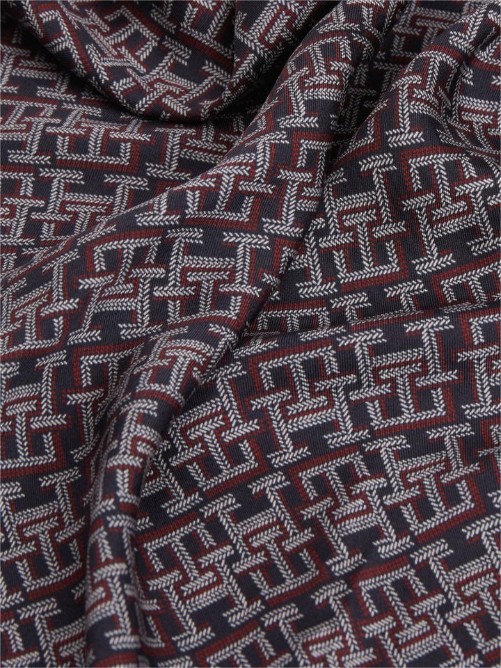 Tommy Hilfiger Seidenschal TMONOGRAM SILK SQUARE, Regular fit mit Monogramprint – Bild 4 von 4