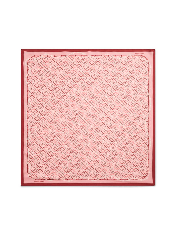 Tommy Hilfiger Seidenschal TMONOGRAM SILK SQUARE, Regular fit mit Monogramprint – Bild 2 von 4