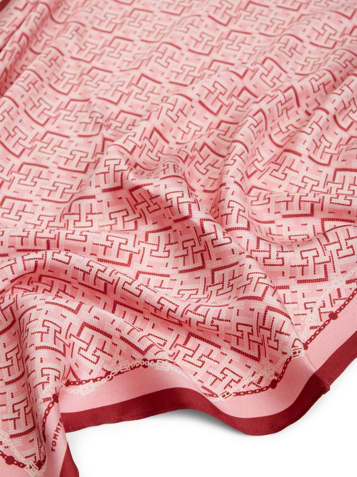 Tommy Hilfiger Seidenschal TMONOGRAM SILK SQUARE, Regular fit mit Monogramprint – Bild 4 von 4