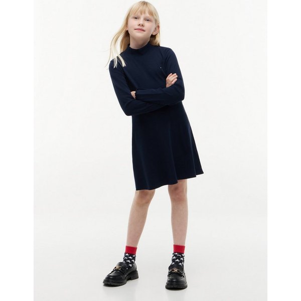 Tommy Hilfiger Skaterkleid Stehkragen, Regular Fit, Kinder bis 16 Jahre