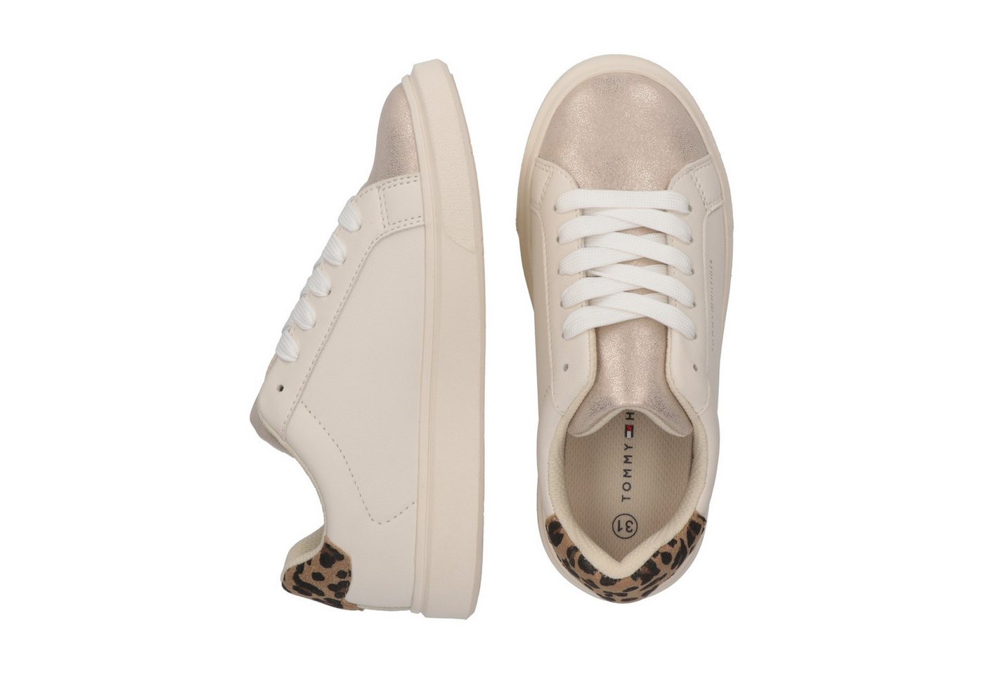 Tommy Hilfiger Sneaker Freizeitschuh, Halbschuh, Schnürschuh mit Kontrastbesätzen – Bild 5 von 5